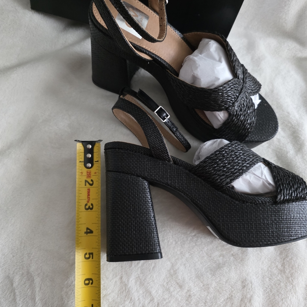 Dolce Vita Platform Woven Sandal Block Heels Womens 9.5 NIB Gothic Chic Boho - Picture 3 of 7